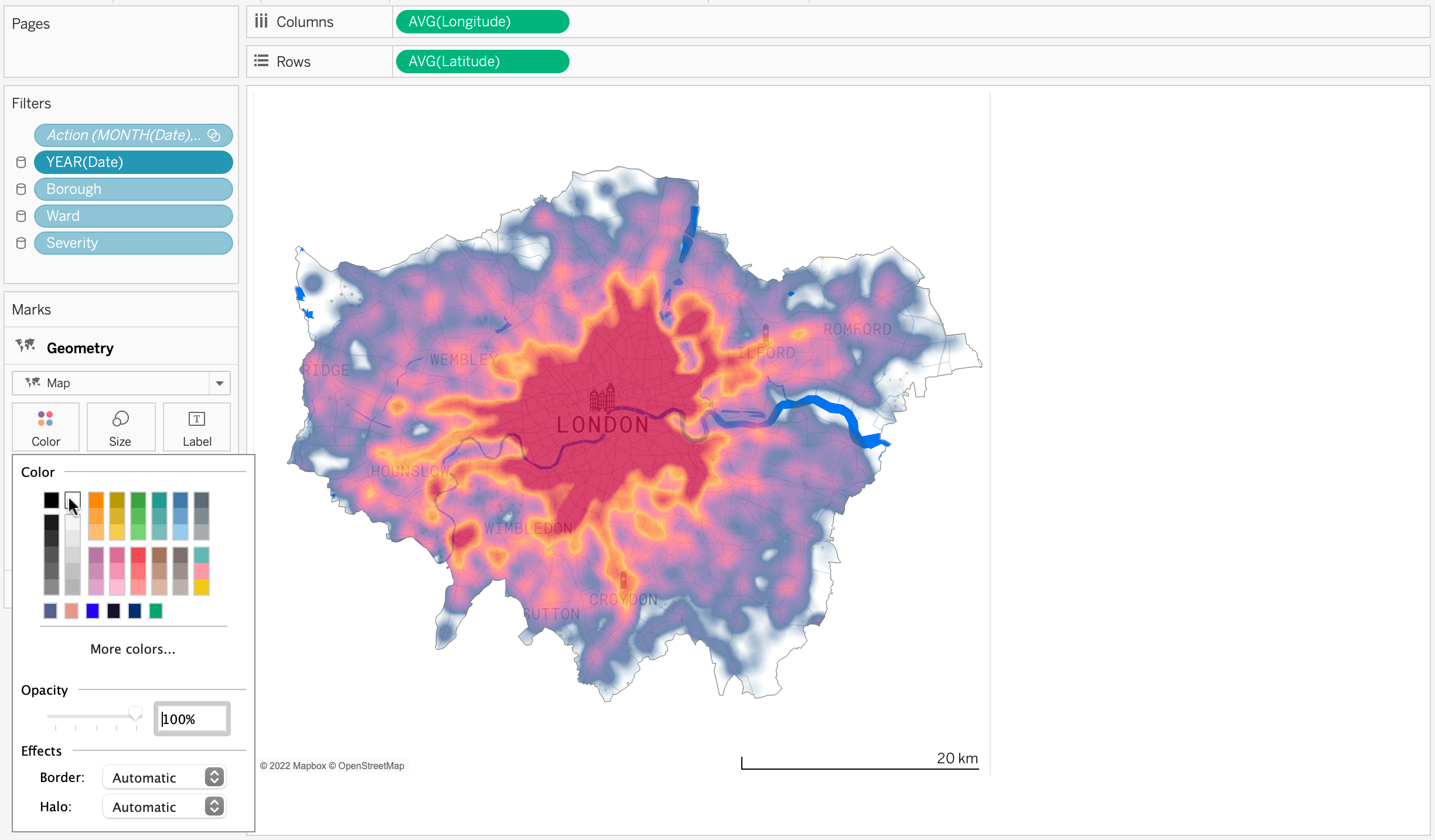 Map Outline in Tableau Desktop